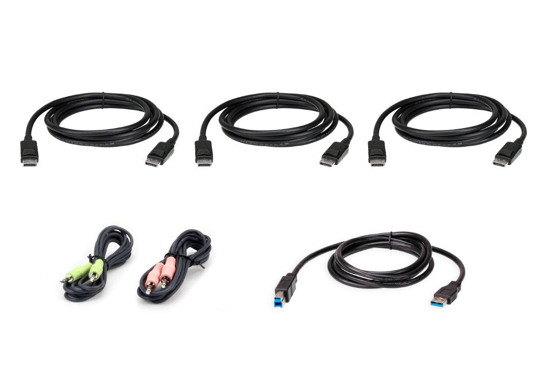 Aten CS1964 Cable Kit, includes 3 1.5m DisplayPort cables, 1.8m USB, audio input and output cables Aten CS1964 Cable Kit, includes 3 1.5m DisplayPort cables, 1.8m USB, audio input and output cables